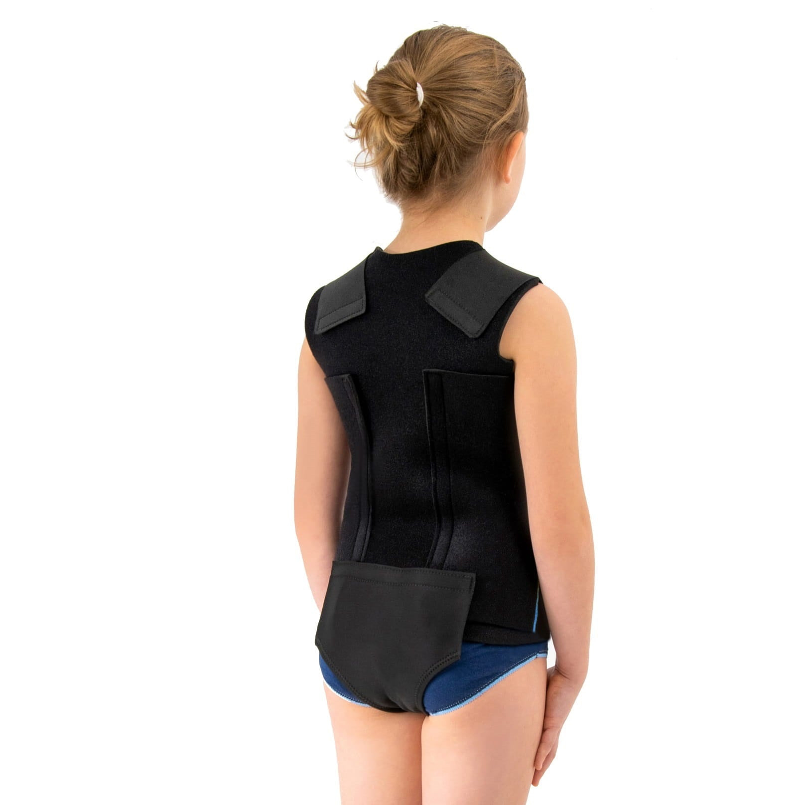 Compression vest with back panel