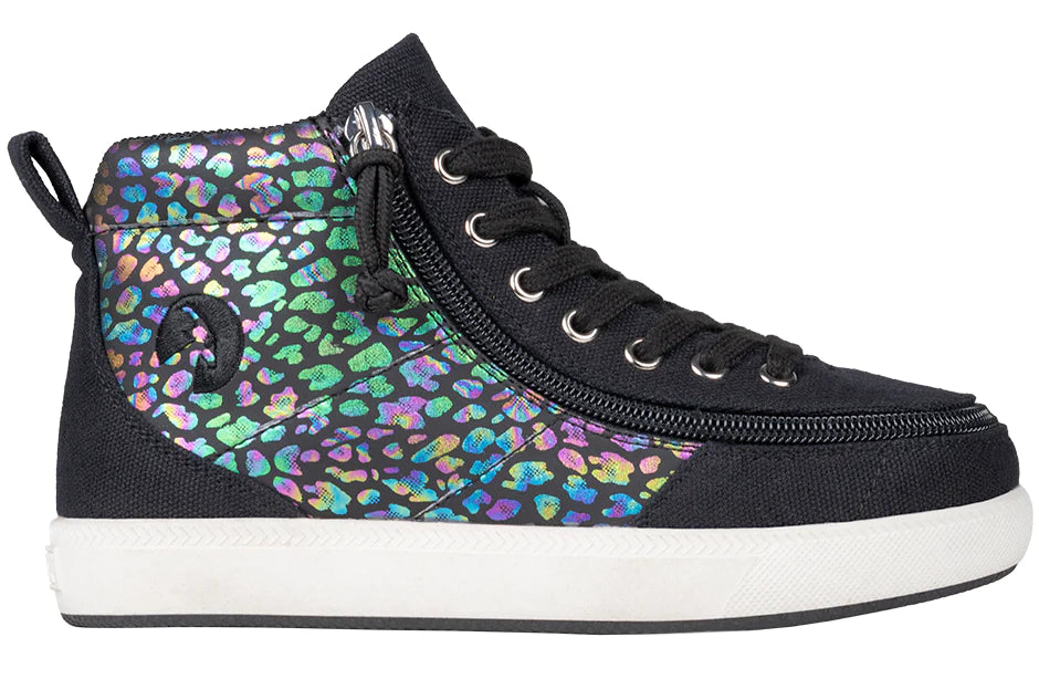 BILLY - Obuwie do ortez dla dzieci High Tops DR II Black Leopard