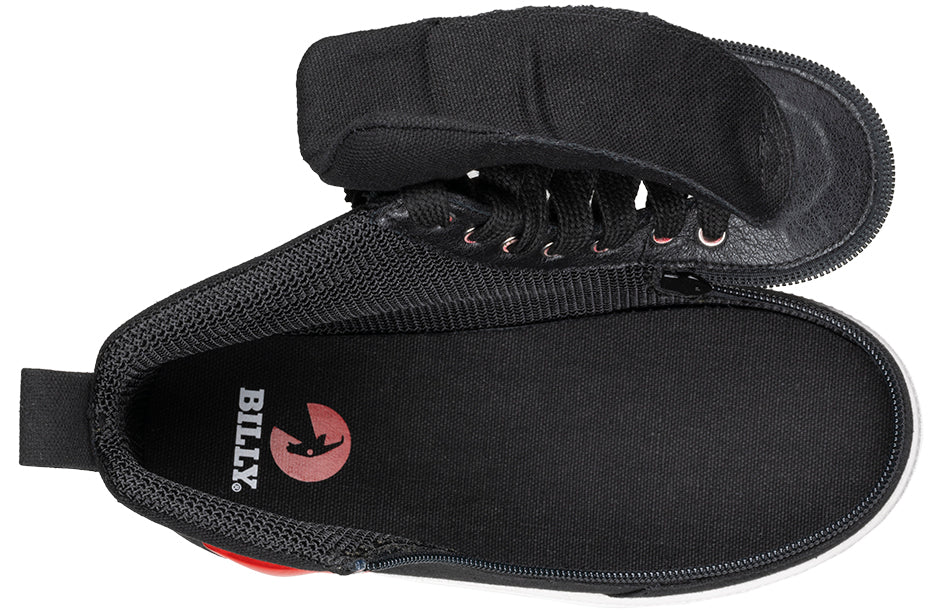 BILLY - Obuwie do ortez dla dzieci High Tops DR Black/Red Light Ups