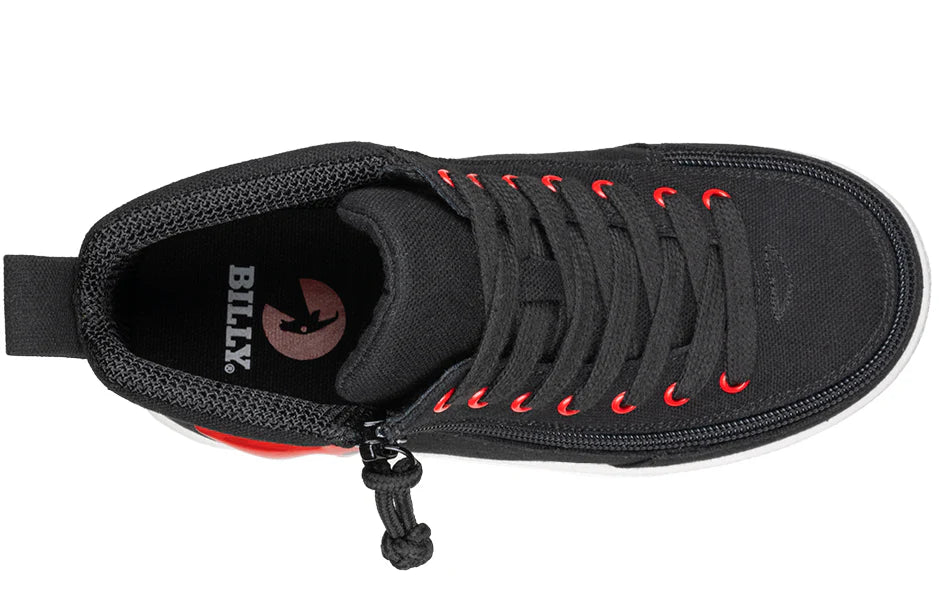 BILLY - Obuwie do ortez dla dzieci High Tops DR Black/Red Light Ups