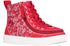 BILLY - Classic Lace High Red Paisley children's orthotics shoes