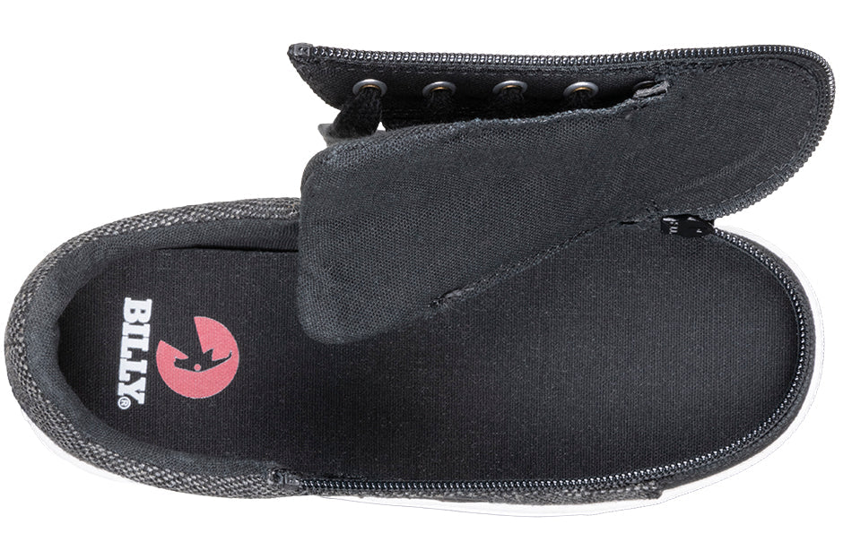 BILLY - Obuwie do ortez dla dzieci Lace Low Street Black/Grey Felt