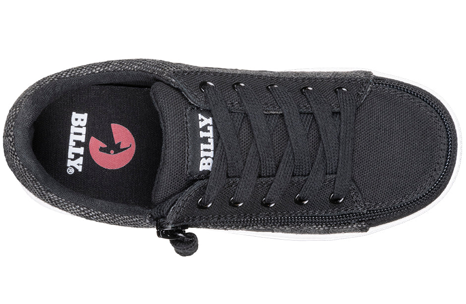 BILLY - Obuwie do ortez dla dzieci Lace Low Street Black/Grey Felt