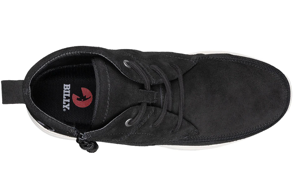 BILLY - Obuwie do ortez dla mężczyzn Suede Comfort Chukkas Black