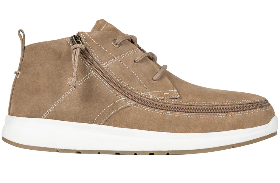 BILLY - Obuwie do ortez dla mężczyzn Suede Comfort Chukkas Sand