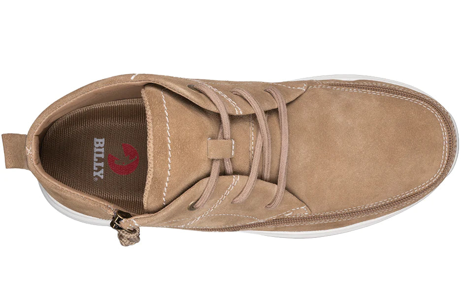 BILLY - Obuwie do ortez dla mężczyzn Suede Comfort Chukkas Sand