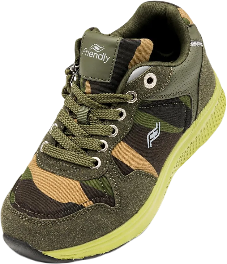 FRIENDLYSHOES - Obuwie do ortez dla dzieci Excursion Woodland Camo