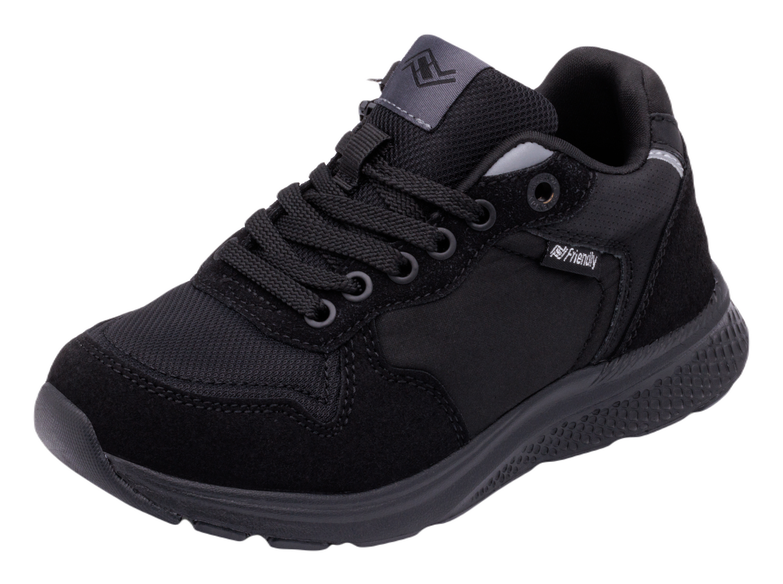 FRIENDLYSHOES - Obuwie do ortez dla dzieci Excursion All Black