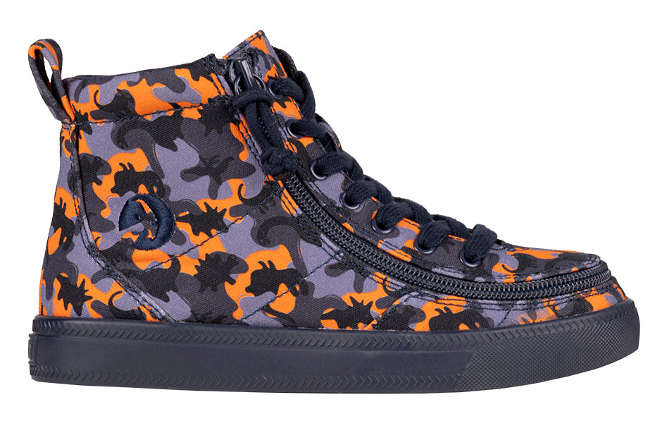 BILLY - Obuwie do ortez dla dzieci Classic Lace High Dino Orange