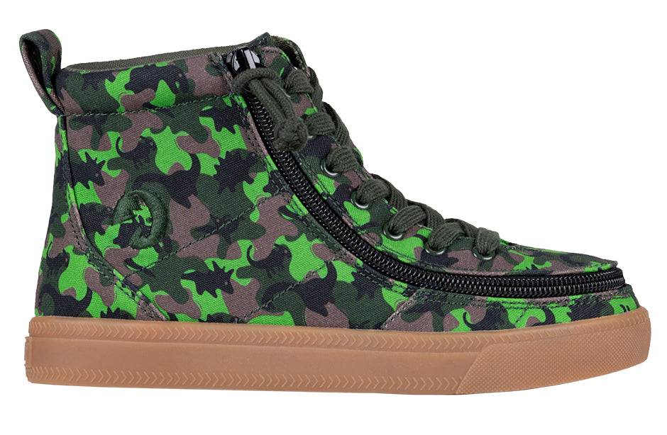 BILLY - Obuwie do ortez dla dzieci Classic Lace High Dino Green