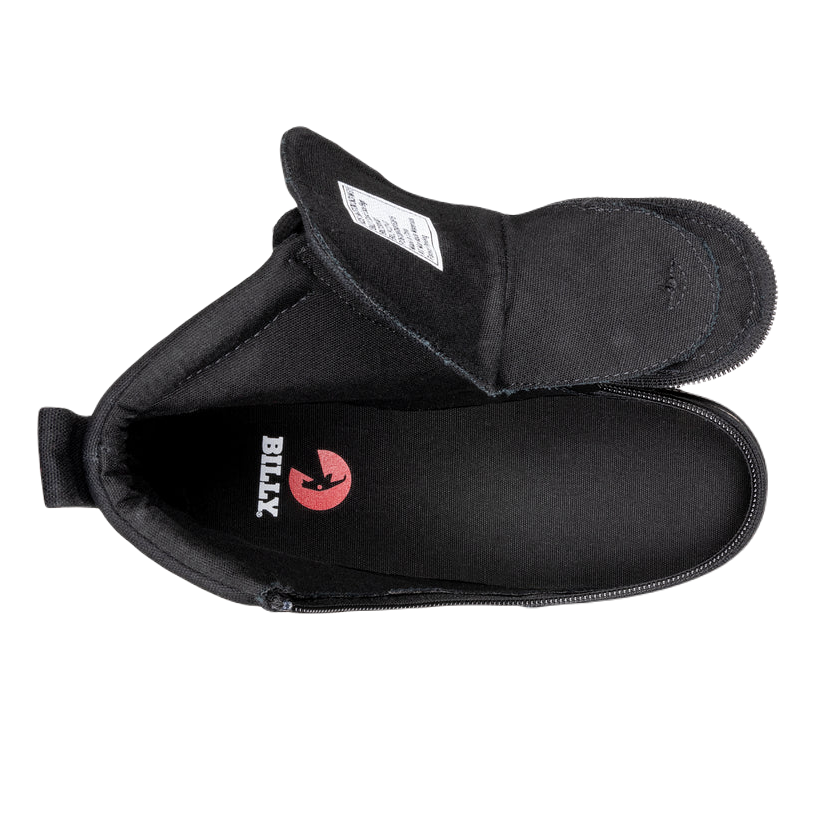 BILLY - Classic Lace High Black children's orthotics shoes