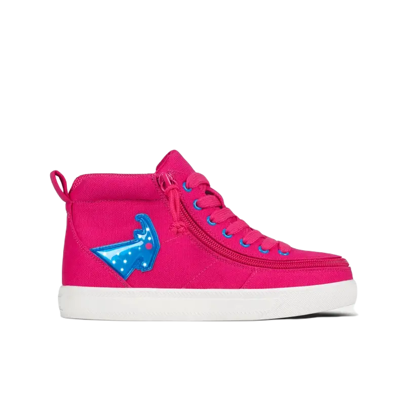 BILLY - Obuwie do ortez dla dzieci High Tops DRI Pink/Blue Light Ups