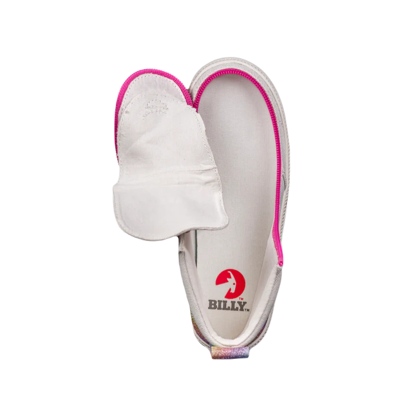 BILLY - Classic Lace High White Rainbow children's orthotics shoes