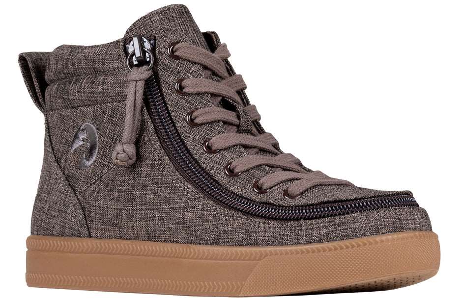 BILLY - Obuwie do ortez dla dzieci Street High Tops Jersey Brown