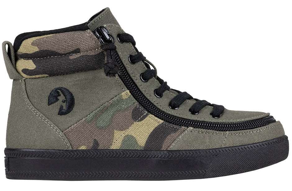 BILLY - Obuwie do ortez dla dzieci Street High Tops Olive Camo