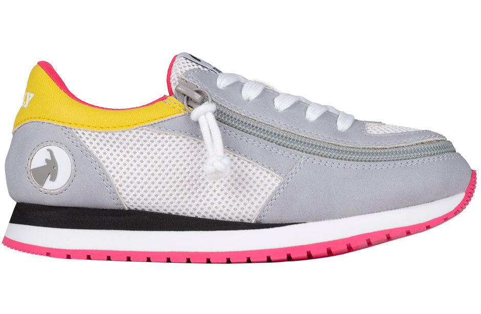 BILLY - Footwear for children's orthotics Jogger Mids Grey/Pink