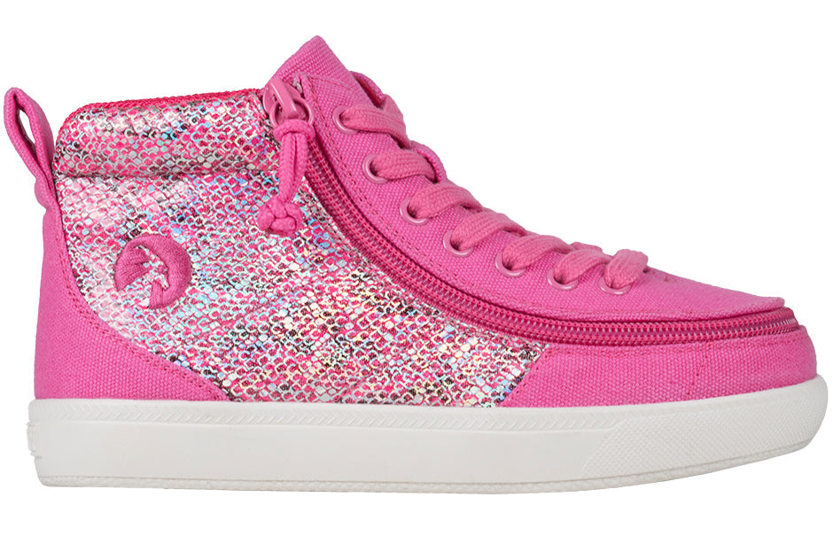 BILLY - Obuwie do ortez dla dzieci High Tops DR II Fuchsia Snake